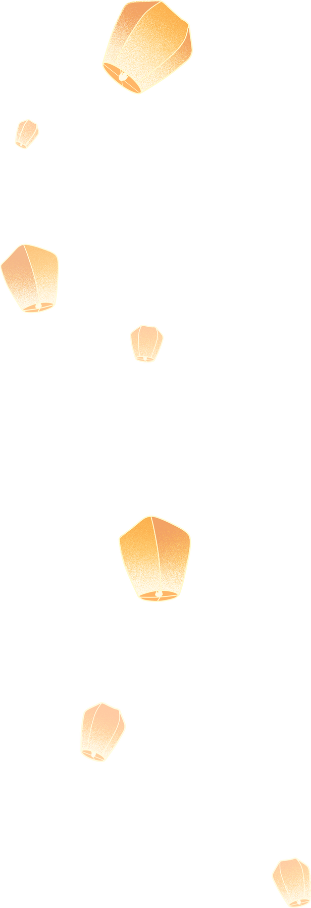 中秋节完整插画-孔明灯